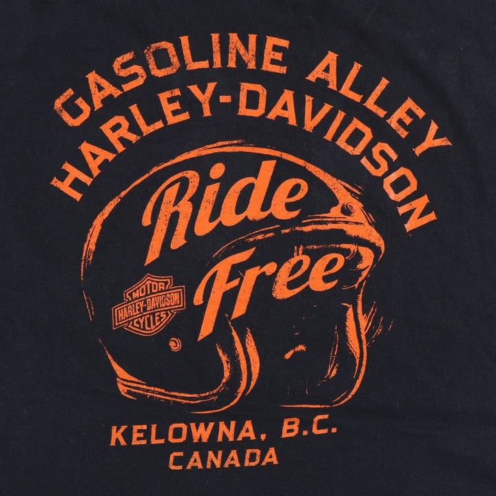 Harley-Davidson Motorcycle Bike T-shirt, Men's XL size unclear black type Vintage Second Hand