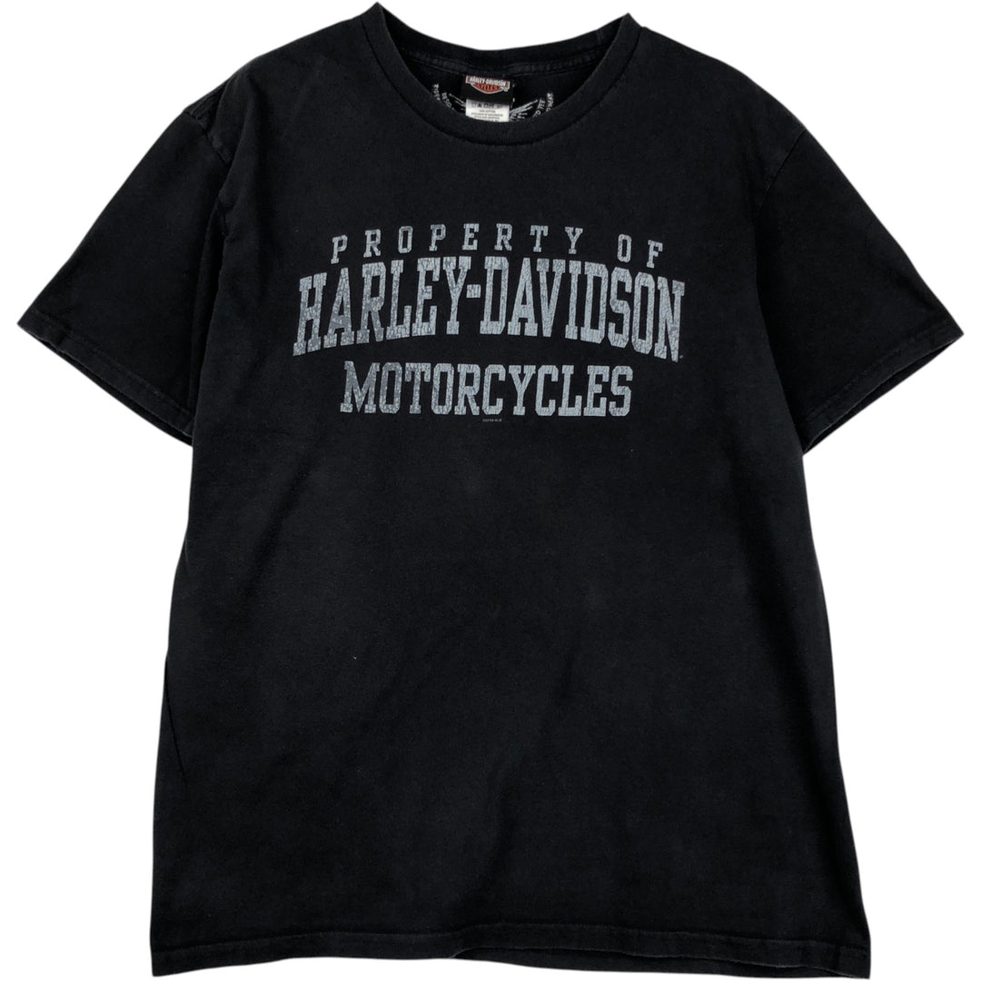 Harley-Davidson Motorcycle Bike T-shirt, Men's Size L cotton black type Vintage Second Hand