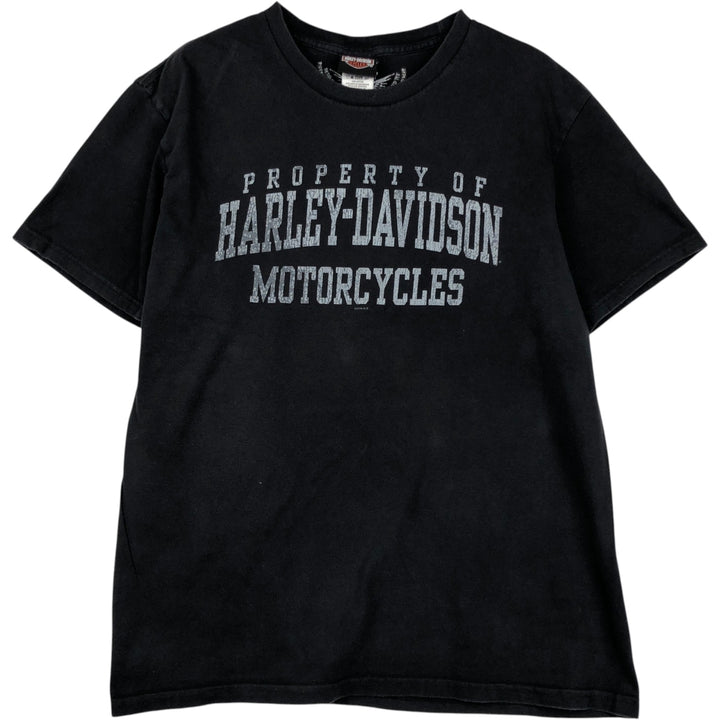 Harley-Davidson Motorcycle Bike T-shirt, Men's Size L cotton black type Vintage Second Hand