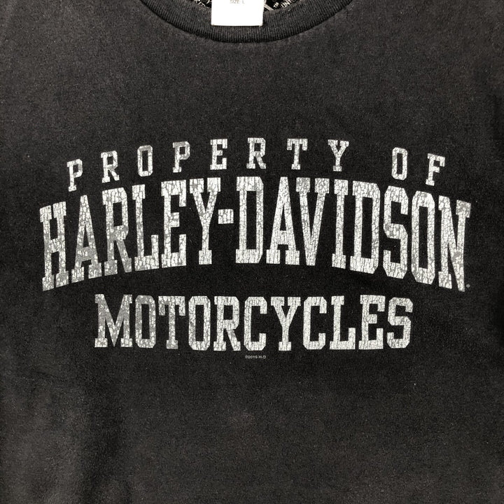 Harley-Davidson Motorcycle Bike T-shirt, Men's Size L cotton black type Vintage Second Hand