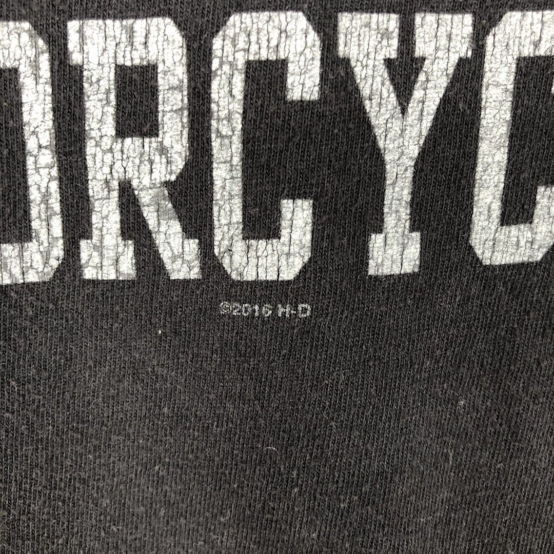 Harley-Davidson Motorcycle Bike T-shirt, Men's Size L cotton black type Vintage Second Hand