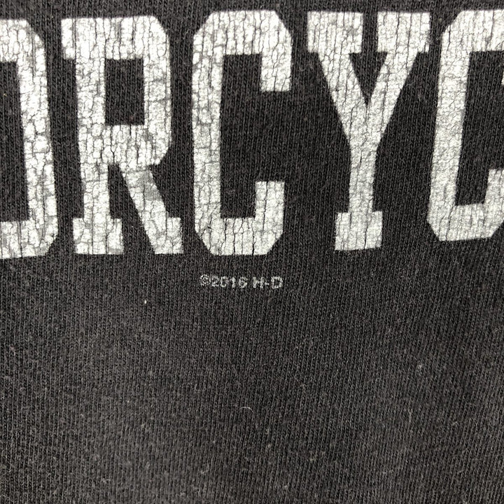 Harley-Davidson Motorcycle Bike T-shirt, Men's Size L cotton black type Vintage Second Hand