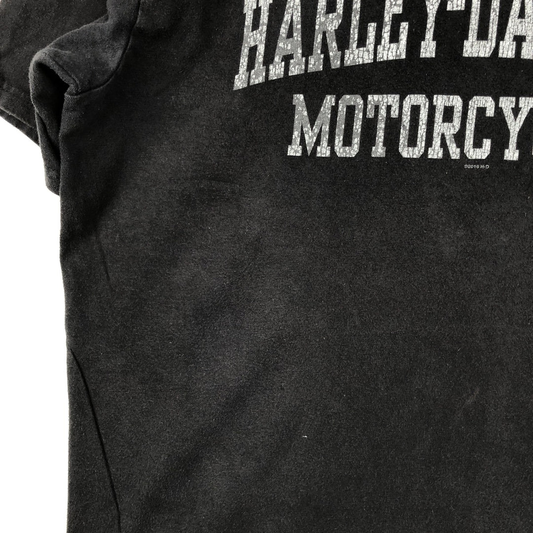 Harley-Davidson Motorcycle Bike T-shirt, Men's Size L cotton black type Vintage Second Hand