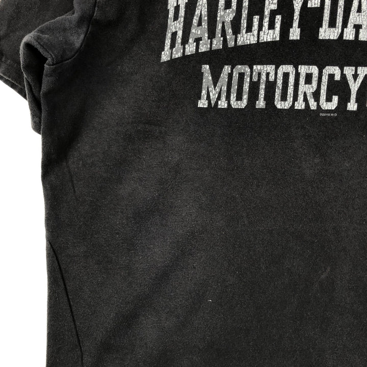 Harley-Davidson Motorcycle Bike T-shirt, Men's Size L cotton black type Vintage Second Hand