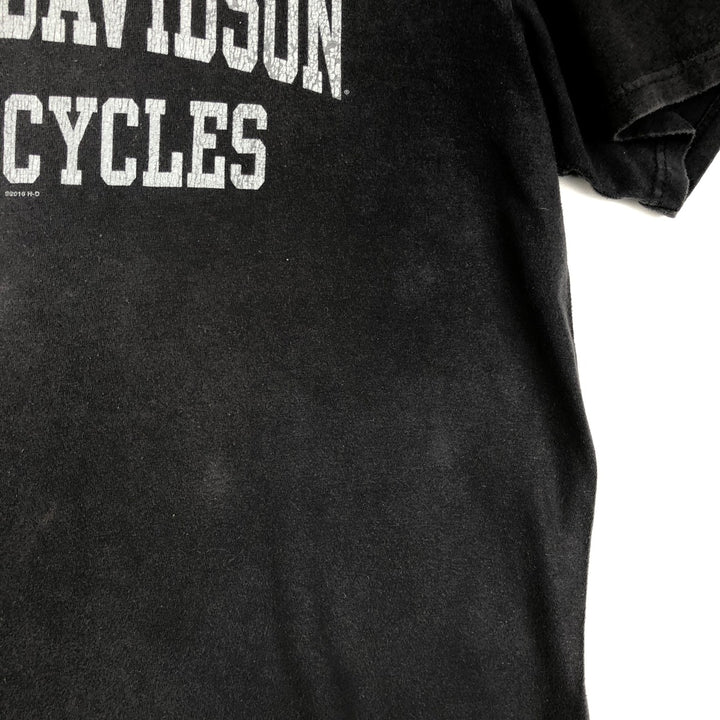 Harley-Davidson Motorcycle Bike T-shirt, Men's Size L cotton black type Vintage Second Hand