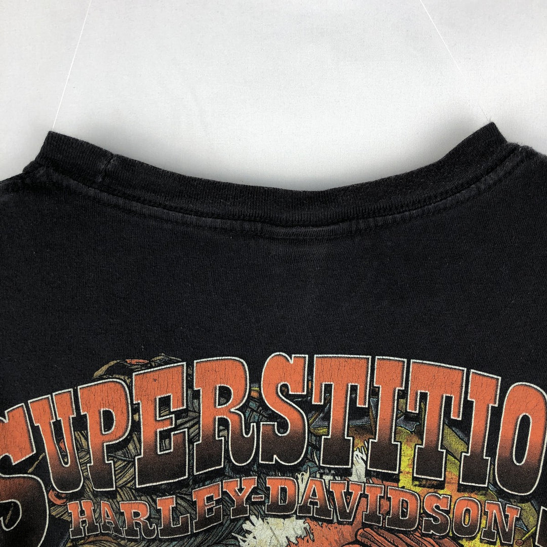 Harley-Davidson Motorcycle Bike T-shirt, Men's Size L cotton black type Vintage Second Hand