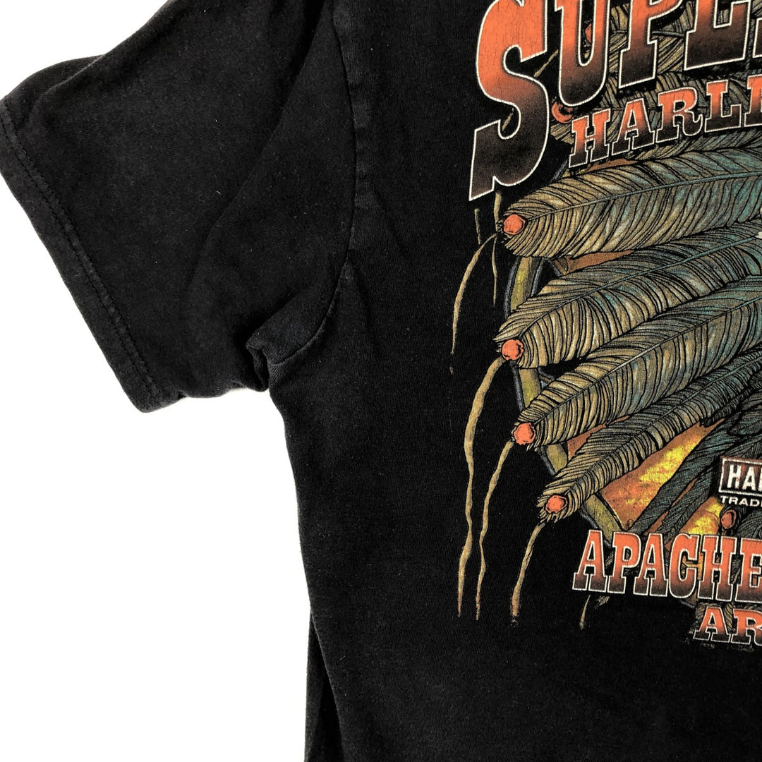 Harley-Davidson Motorcycle Bike T-shirt, Men's Size L cotton black type Vintage Second Hand