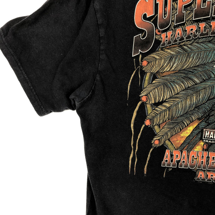 Harley-Davidson Motorcycle Bike T-shirt, Men's Size L cotton black type Vintage Second Hand
