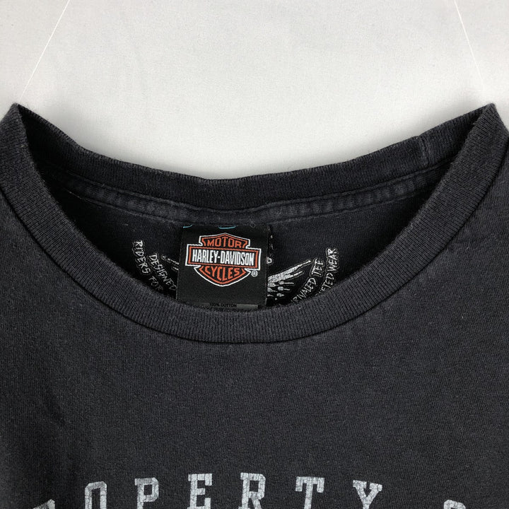 Harley-Davidson Motorcycle Bike T-shirt, Men's Size L cotton black type Vintage Second Hand