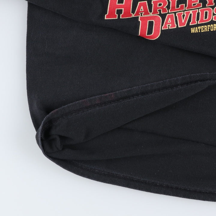 00'S Harley-Davidson Motorcycle Bike T-shirt Men's L size cotton black type Vintage Second Hand
