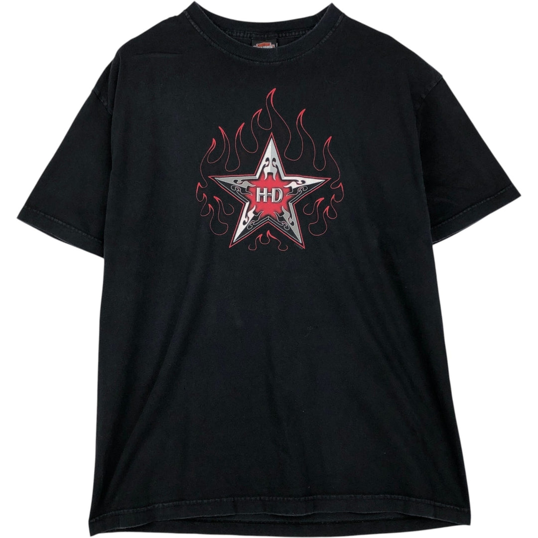 00'S Harley-Davidson Motorcycle Bike T-shirt Men's XL size cotton black type Vintage Second Hand