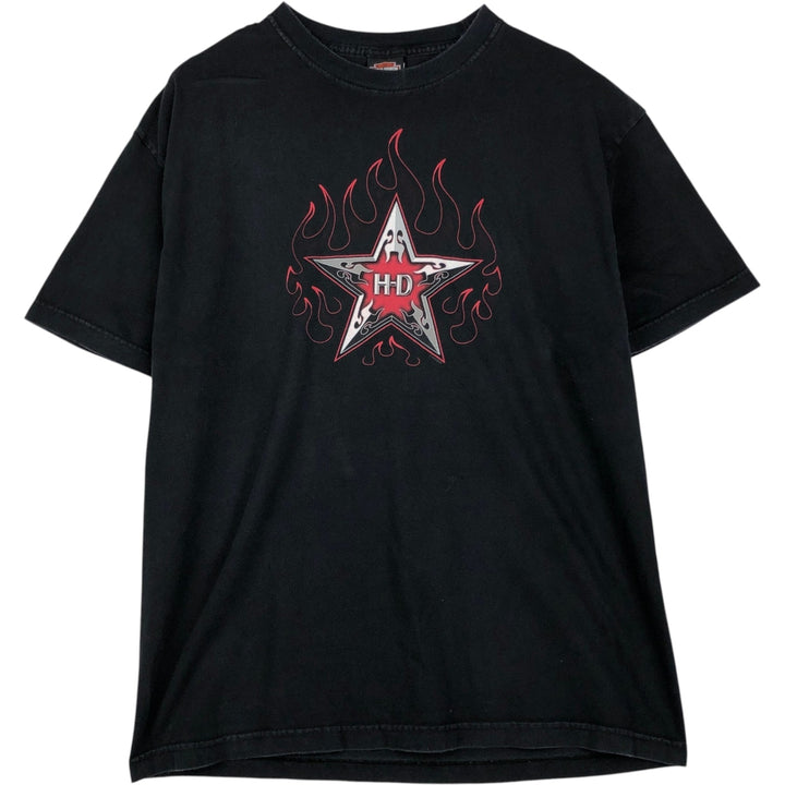 00'S Harley-Davidson Motorcycle Bike T-shirt Men's XL size cotton black type Vintage Second Hand