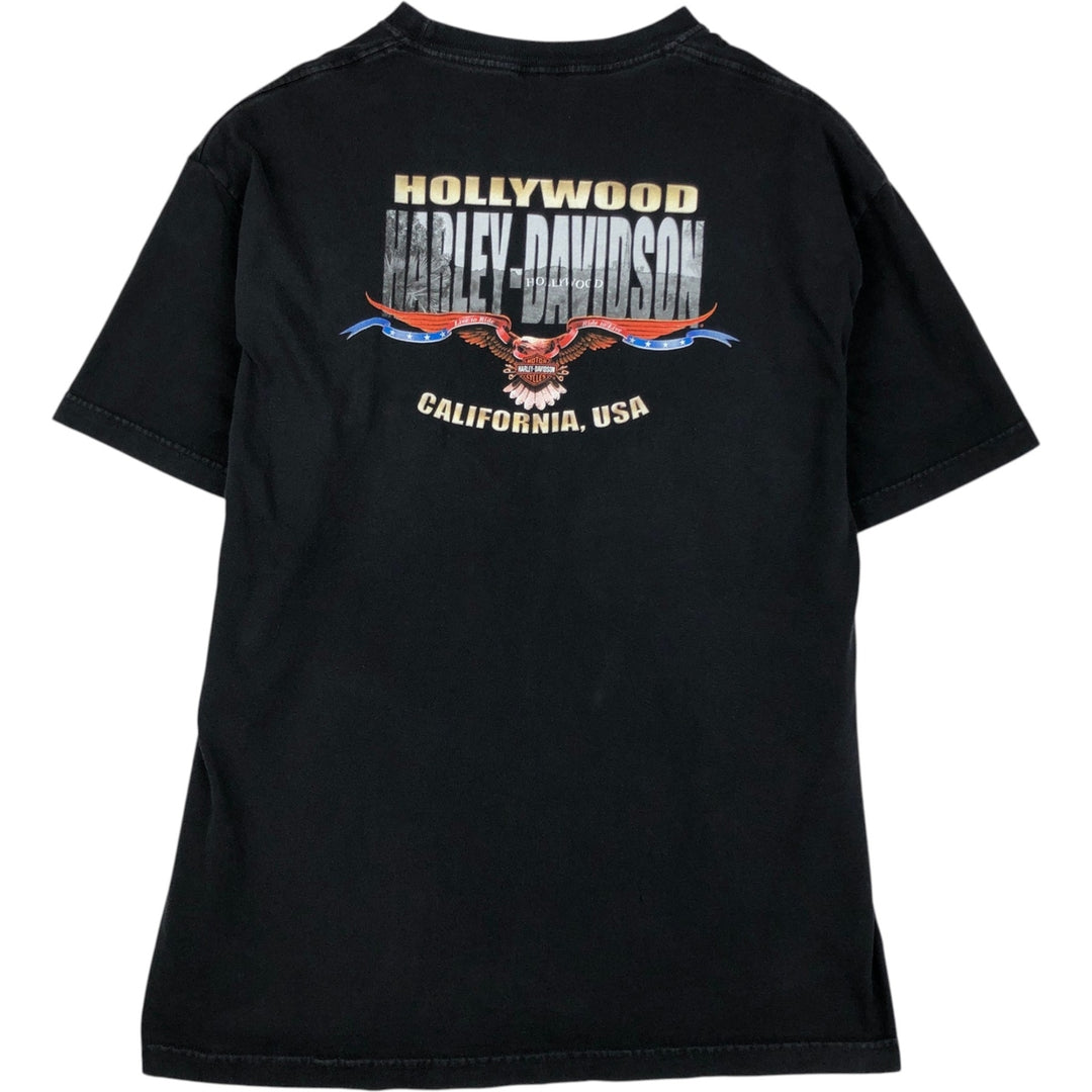 00'S Harley-Davidson Motorcycle Bike T-shirt Men's XL size cotton black type Vintage Second Hand