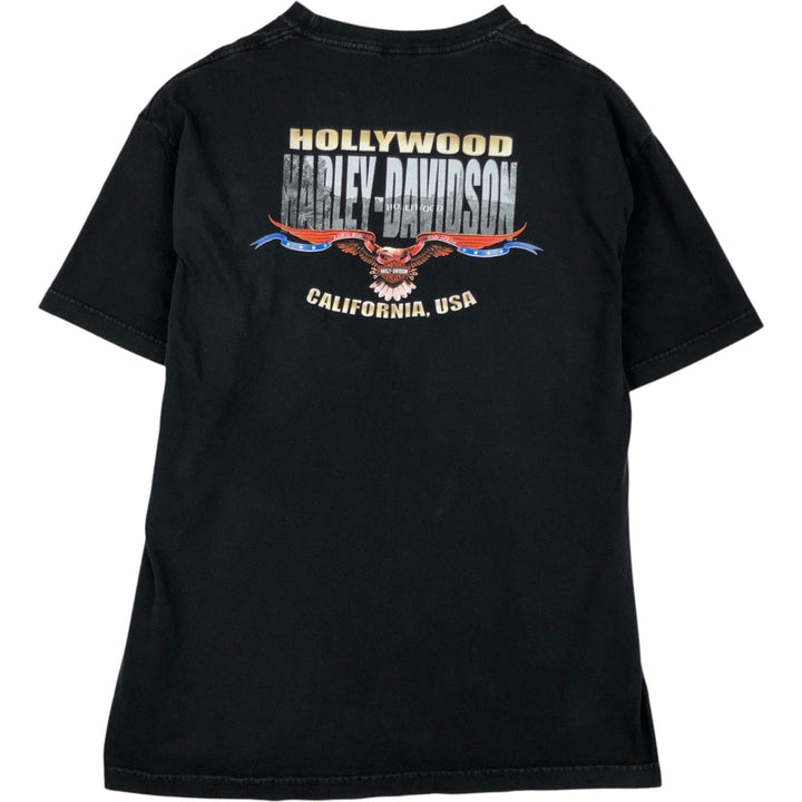 00'S Harley-Davidson Motorcycle Bike T-shirt Men's XL size cotton black type Vintage Second Hand
