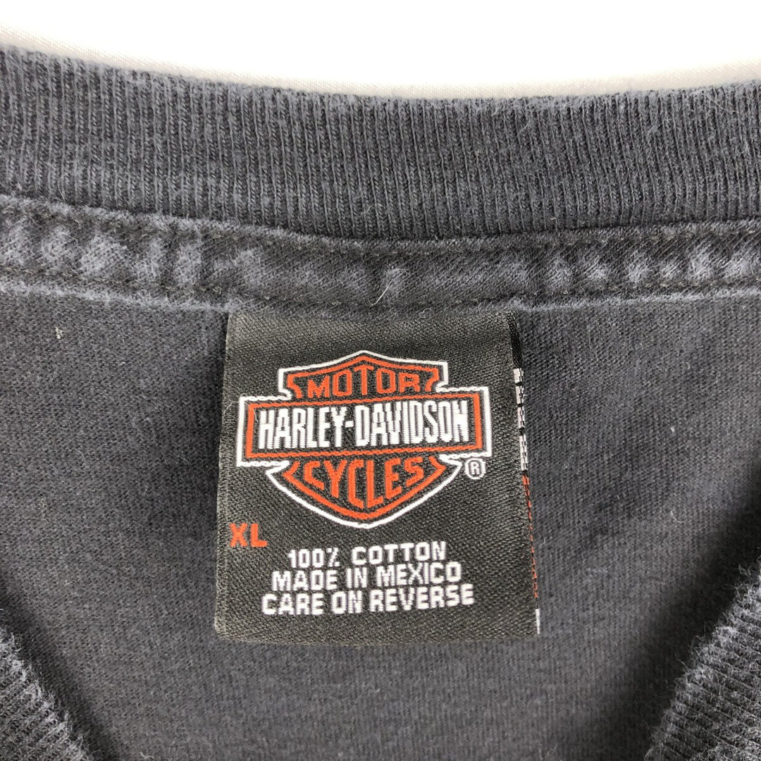 00'S Harley-Davidson Motorcycle Bike T-shirt Men's XL size cotton black type Vintage Second Hand
