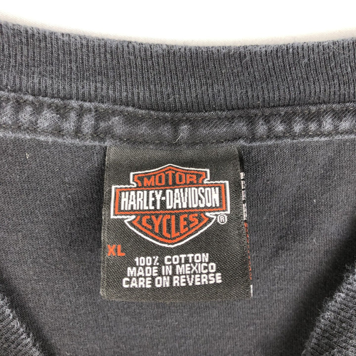 00'S Harley-Davidson Motorcycle Bike T-shirt Men's XL size cotton black type Vintage Second Hand