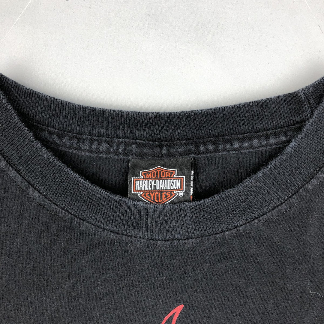 00'S Harley-Davidson Motorcycle Bike T-shirt Men's XL size cotton black type Vintage Second Hand