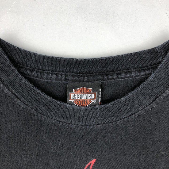 00'S Harley-Davidson Motorcycle Bike T-shirt Men's XL size cotton black type Vintage Second Hand