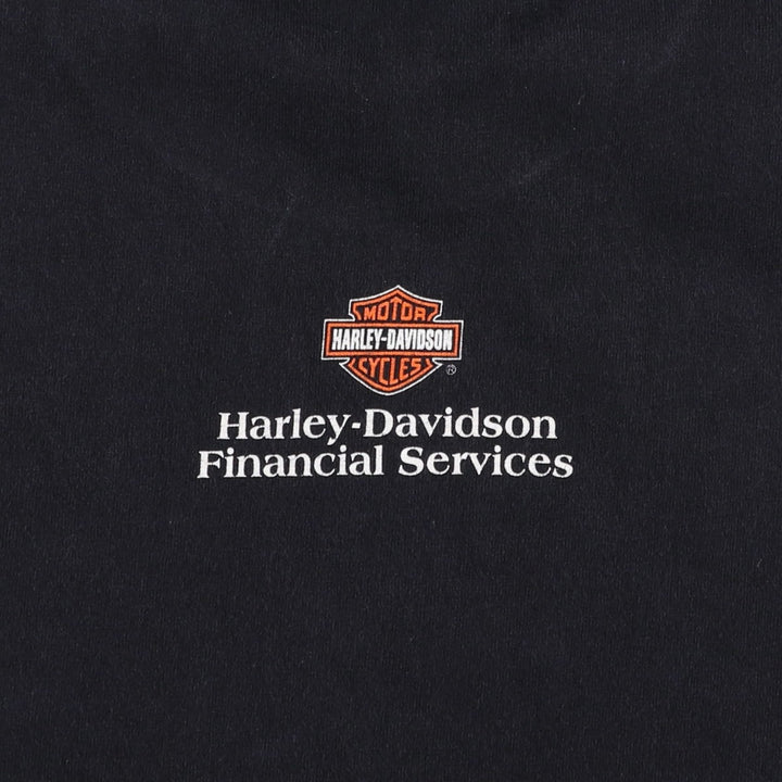00'S Harley-Davidson Motorcycle Bike T-shirt Men's L size cotton black type Vintage Second Hand