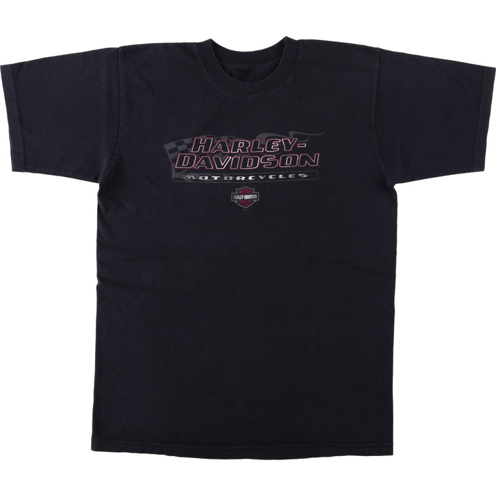 00'S Harley-Davidson Motorcycle Bike T-shirt Men's XL size unclear black type Vintage Second Hand