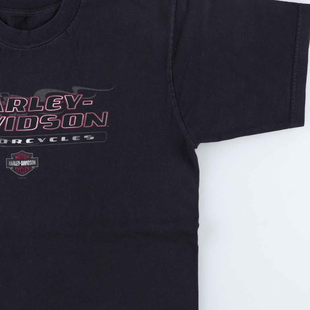 00'S Harley-Davidson Motorcycle Bike T-shirt Men's XL size unclear black type Vintage Second Hand