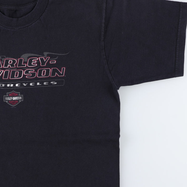 00'S Harley-Davidson Motorcycle Bike T-shirt Men's XL size unclear black type Vintage Second Hand