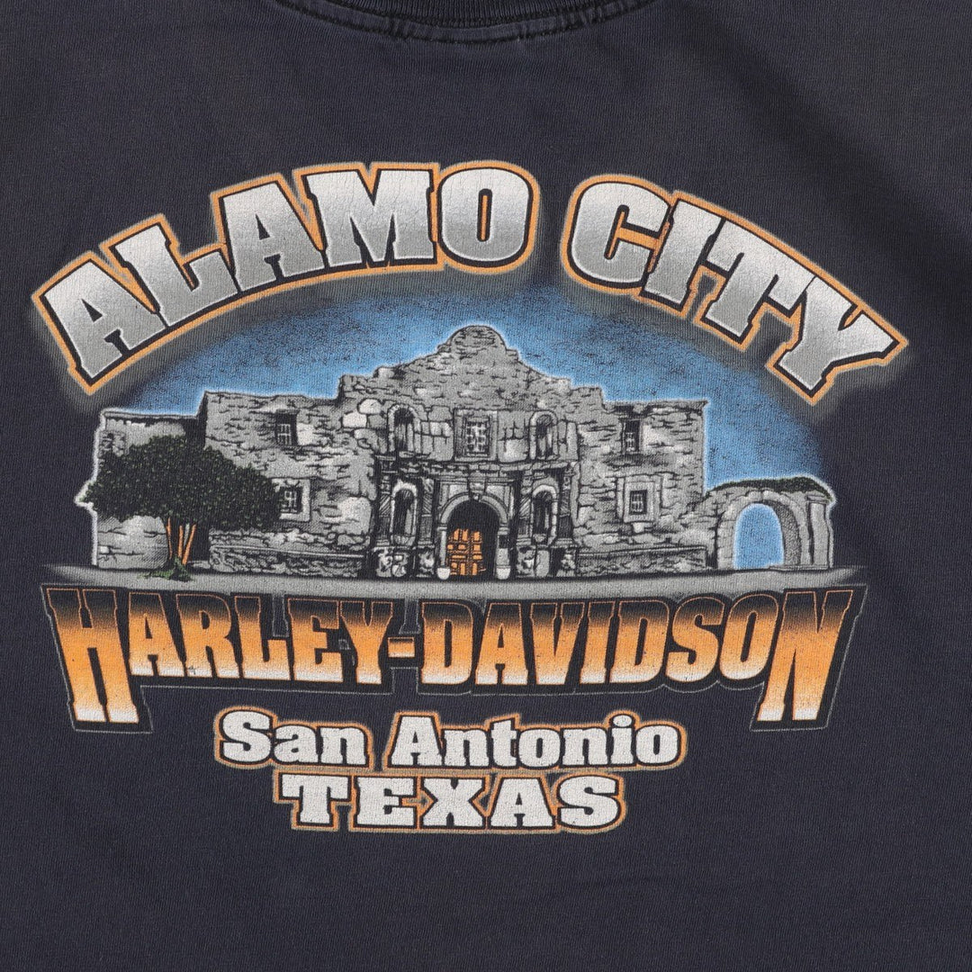 00'S Harley-Davidson Motorcycle Bike T-shirt Men's XL size unclear black type Vintage Second Hand