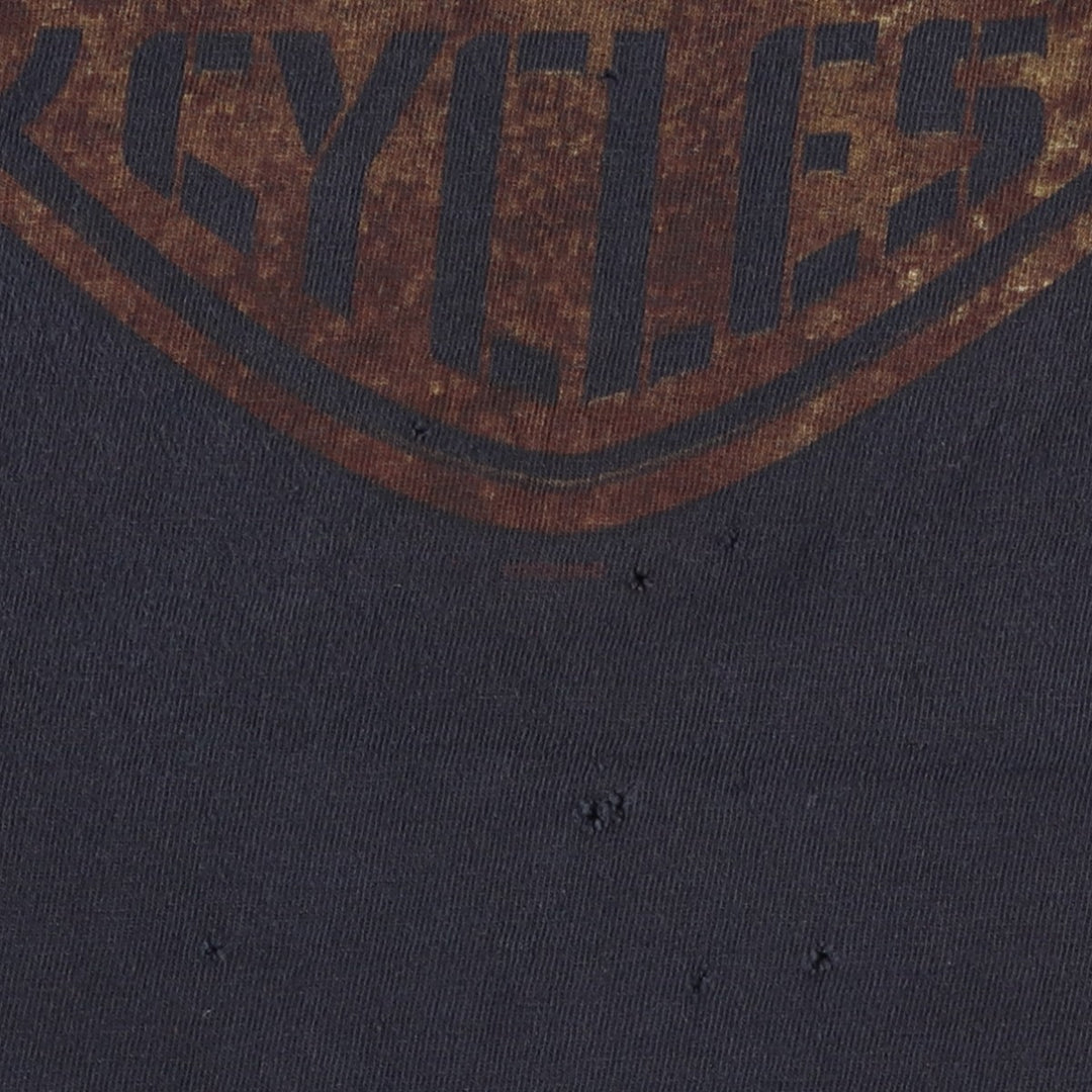 00'S Harley-Davidson Motorcycle Bike T-shirt Men's XL size unclear black type Vintage Second Hand