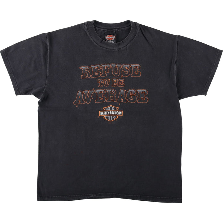 90'S Harley-Davidson Motorcycle Bike T-shirt Made in USA Men's L Vintage cotton black type Vintage Second Hand