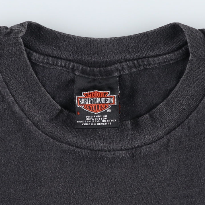 90'S Harley-Davidson Motorcycle Bike T-shirt Made in USA Men's L Vintage cotton black type Vintage Second Hand