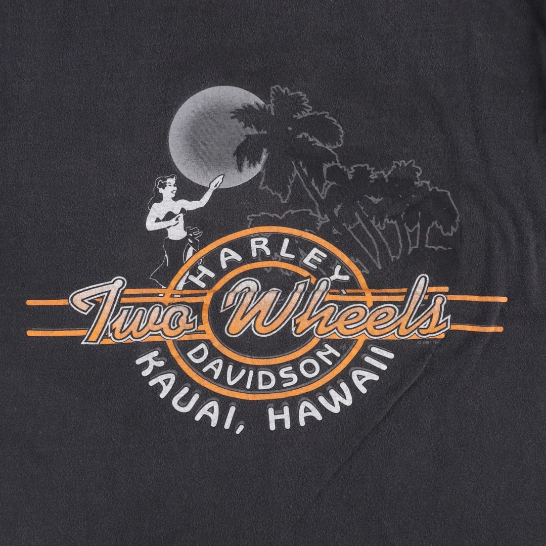 90'S Harley-Davidson Motorcycle Bike T-shirt Made in USA Men's L Vintage cotton black type Vintage Second Hand