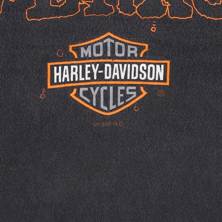 90'S Harley-Davidson Motorcycle Bike T-shirt Made in USA Men's L Vintage cotton black type Vintage Second Hand