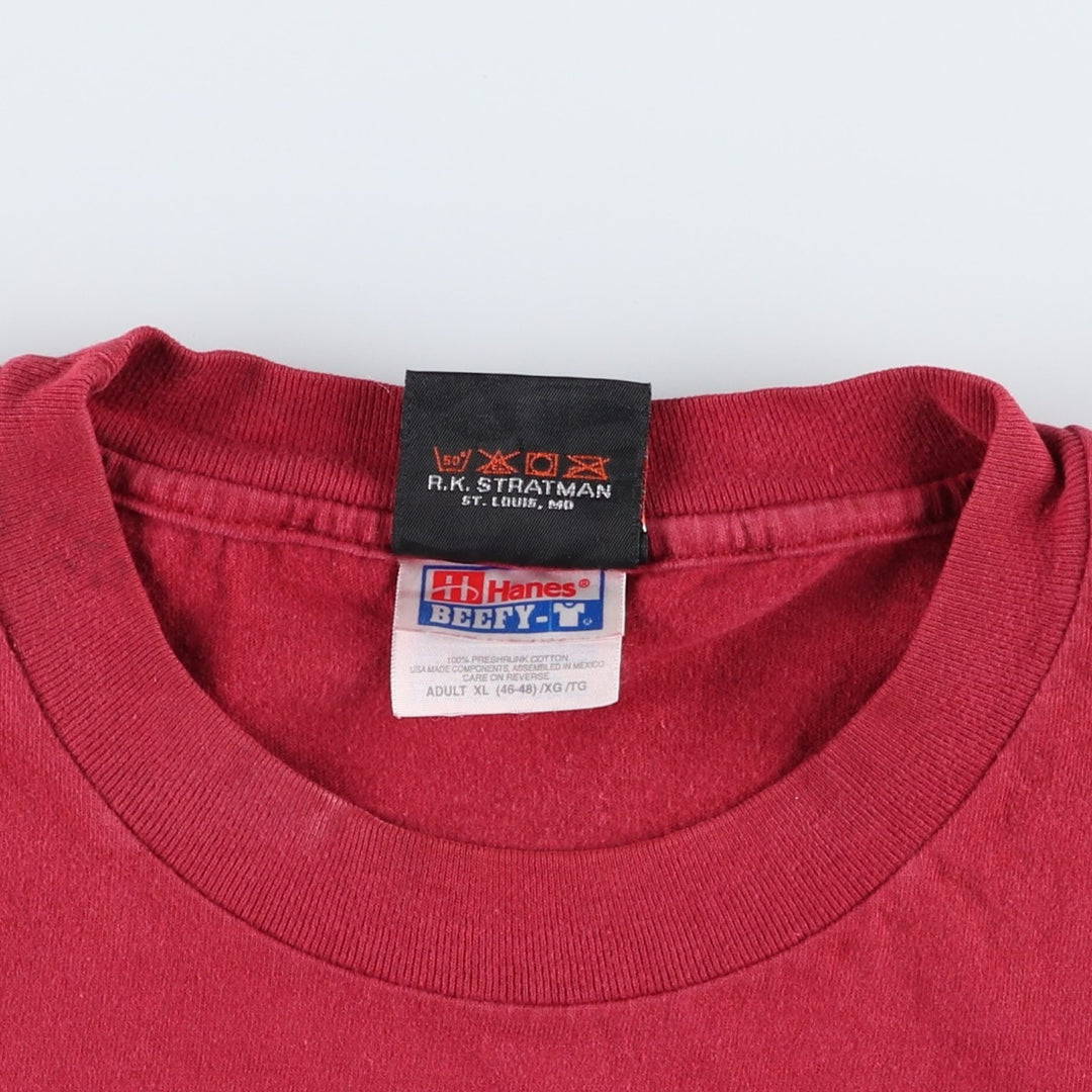 00'S Harley-Davidson Eagle Pattern Motorcycle Bike T-shirt Men's XL cotton red type Vintage Second Hand