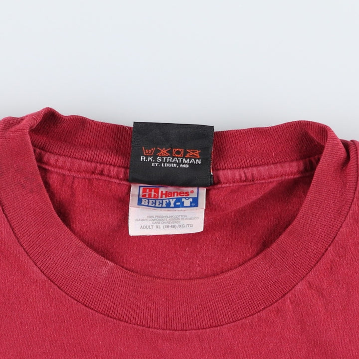 00'S Harley-Davidson Eagle Pattern Motorcycle Bike T-shirt Men's XL cotton red type Vintage Second Hand
