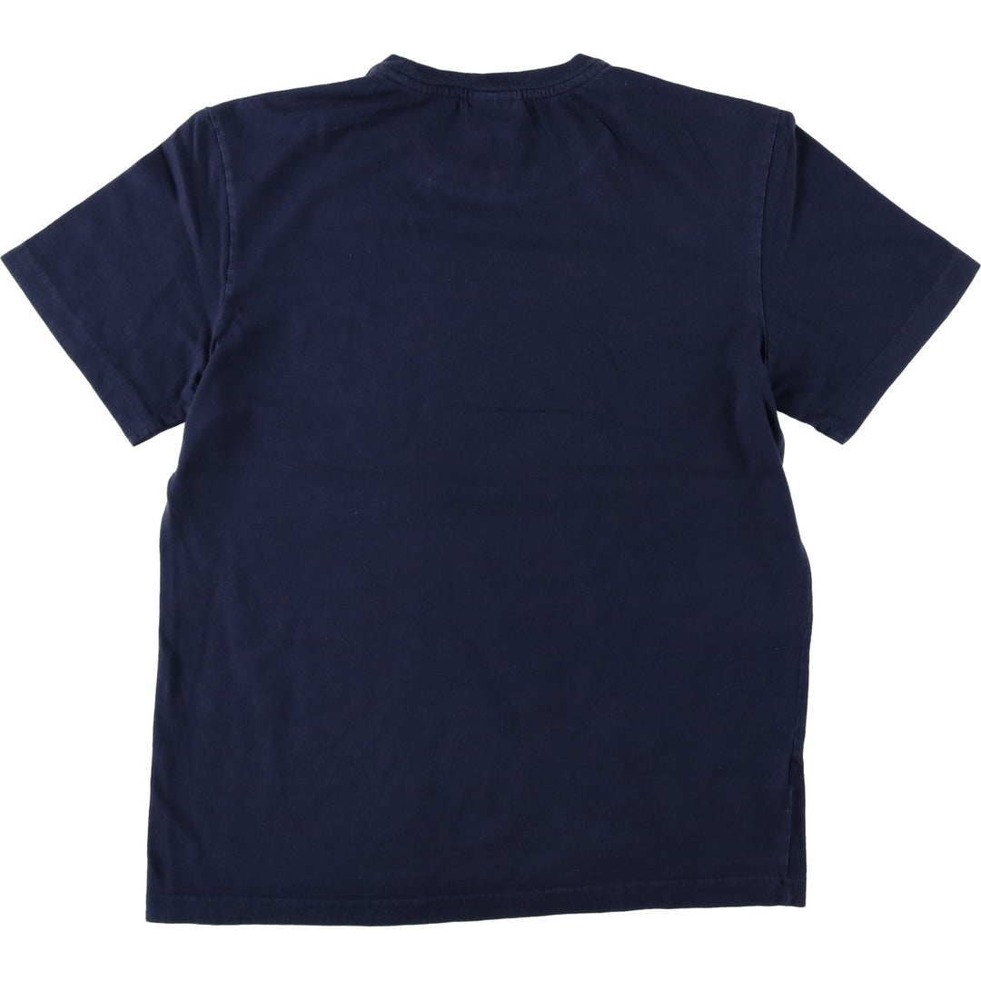 Lacoste (LACOSTE) French-designed short-sleeved T-shirt with a single logo, size 3 (equivalent to men's S). cotton navy blue type Vintage Second Hand