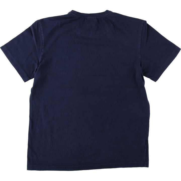 Lacoste (LACOSTE) French-designed short-sleeved T-shirt with a single logo, size 3 (equivalent to men's S). cotton navy blue type Vintage Second Hand