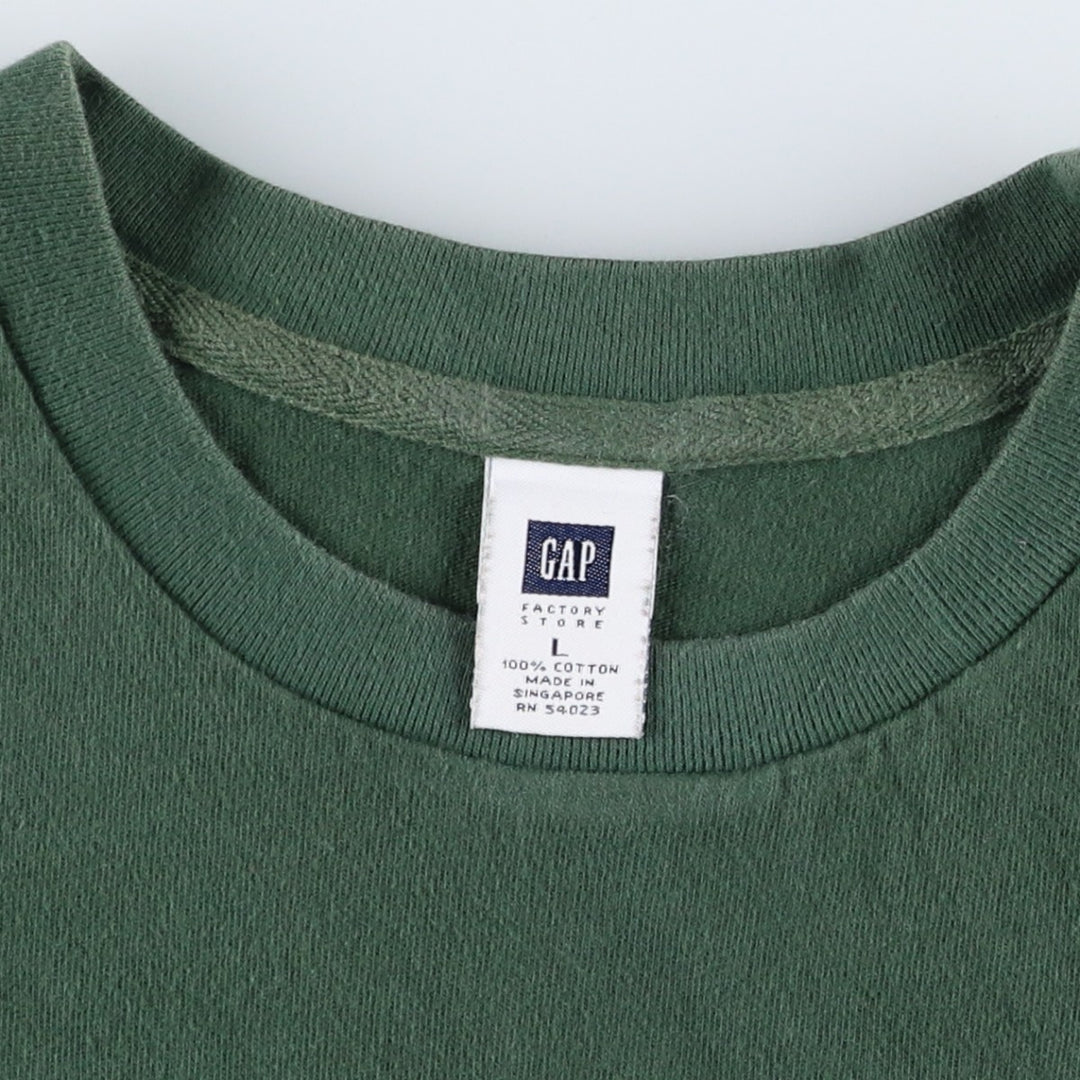 GAP Short-Sleeve T-Shirt, Men's Size L cotton green type Vintage Second Hand
