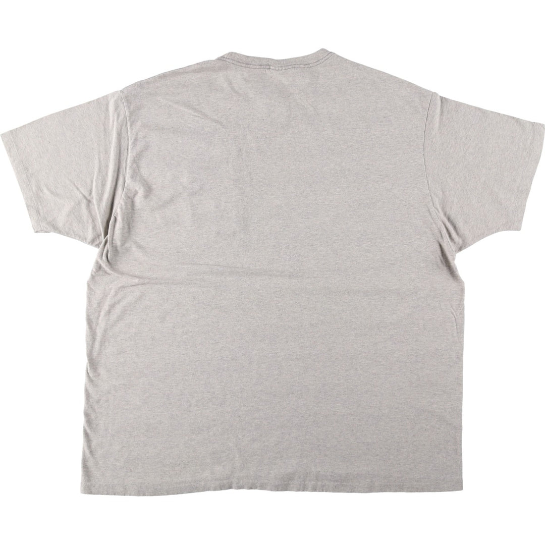 Ralph Lauren POLO by Ralph Lauren Short-Sleeve T-Shirt with One-Point Logo Pocket, Men's Size XXL (approx.) cotton gray type Vintage Second Hand