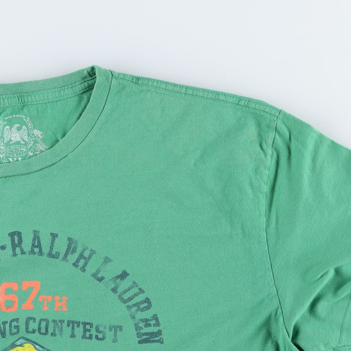 2000'S Ralph Lauren POLO JEANS COMPANY Short-Sleeve Printed T-Shirt, Men's Size XL (approx.) cotton green type Vintage Second Hand