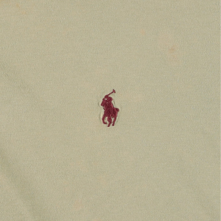 Ralph Lauren POLO by Ralph Lauren Short-Sleeve T-Shirt with One-Point Logo, Men's Size XL (approx.) cotton Khaki type Vintage Second Hand