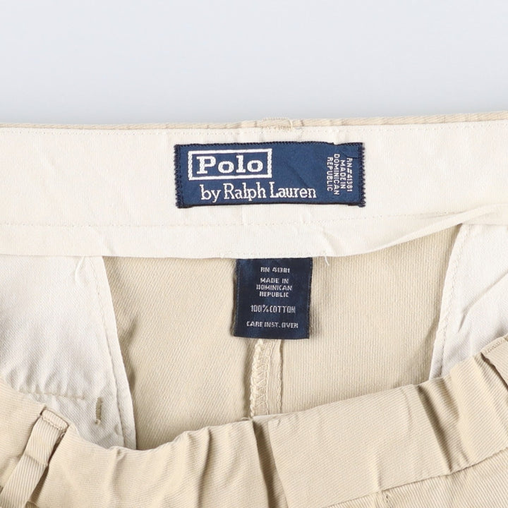 Ralph Lauren POLO by Ralph Lauren Two-pleat Chino Pants for Men, W36 cotton Beige type Vintage Second Hand