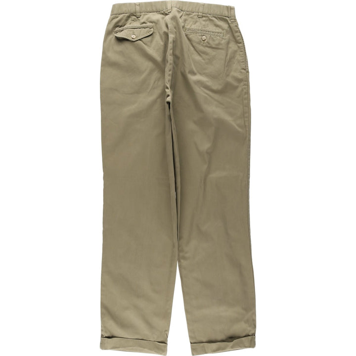 Ralph Lauren POLO by Ralph Lauren HAMMOND PANT, two-pleat chino pants, men's, w34 equivalent cotton beige type brown Vintage Second Hand