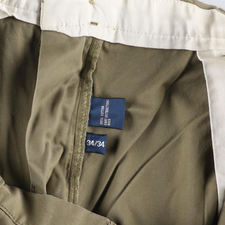 Ralph Lauren POLO by Ralph Lauren HAMMOND PANT, two-pleat chino pants, men's, w34 equivalent cotton beige type brown Vintage Second Hand