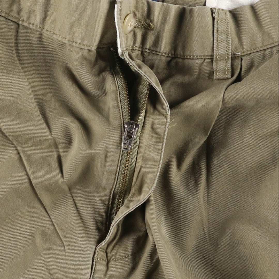 Ralph Lauren POLO by Ralph Lauren HAMMOND PANT, two-pleat chino pants, men's, w34 equivalent cotton beige type brown Vintage Second Hand