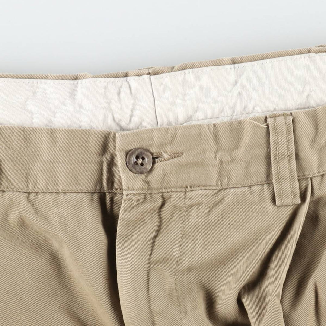 Ralph Lauren POLO by Ralph Lauren Two-pleat Chino Pants for Men, W34 equivalent cotton Beige type Vintage Second Hand