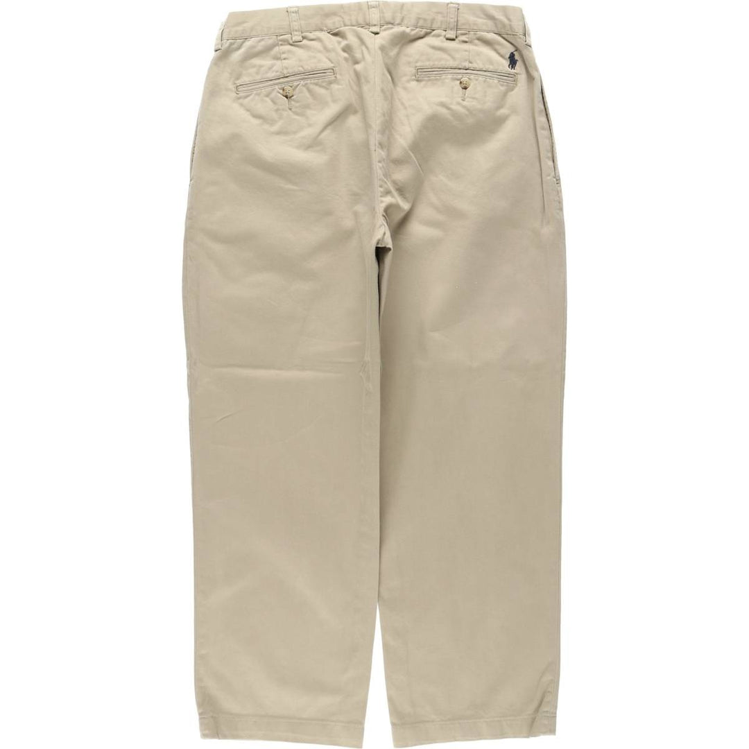 Ralph Lauren POLO by Ralph Lauren ETHAN PANT Two-pleat chino pants for men, size W34 cotton Beige type Vintage Second Hand