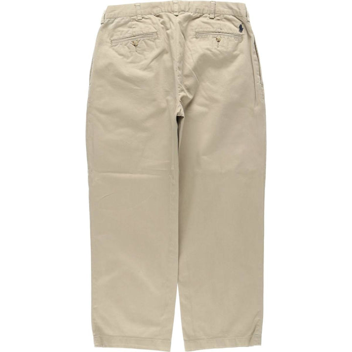 Ralph Lauren POLO by Ralph Lauren ETHAN PANT Two-pleat chino pants for men, size W34 cotton Beige type Vintage Second Hand