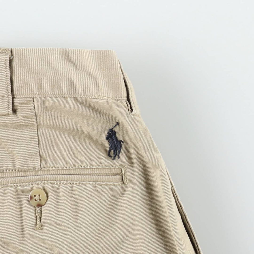 Ralph Lauren POLO by Ralph Lauren ETHAN PANT Two-pleat chino pants for men, size W34 cotton Beige type Vintage Second Hand