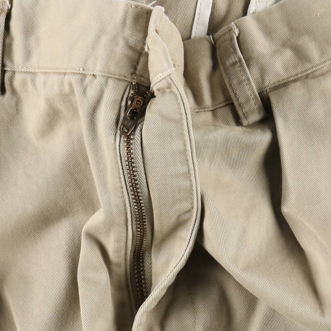 Ralph Lauren POLO by Ralph Lauren ETHAN PANT Two-pleat chino pants for men, size W34 cotton Beige type Vintage Second Hand