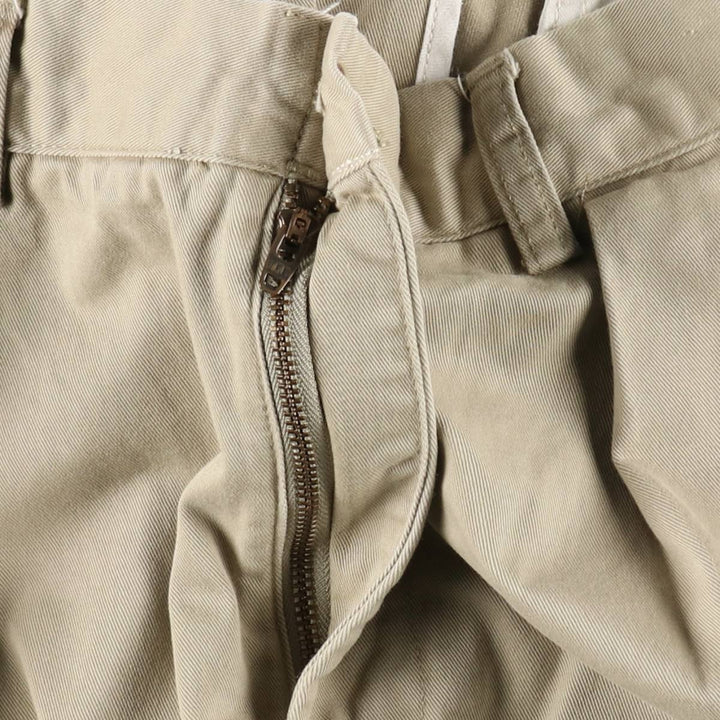 Ralph Lauren POLO by Ralph Lauren ETHAN PANT Two-pleat chino pants for men, size W34 cotton Beige type Vintage Second Hand